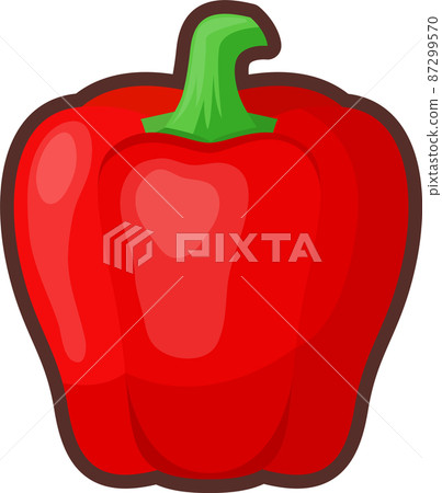 可愛的紅辣椒粉的插圖 87299570