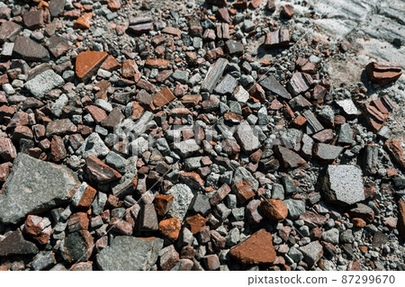 碎片,拆解,紋理,碎片,紅褐色,碎片,瓦礫 碎片,拆解,紋理,碎片,紅褐色,碎片,瓦礫 87299670