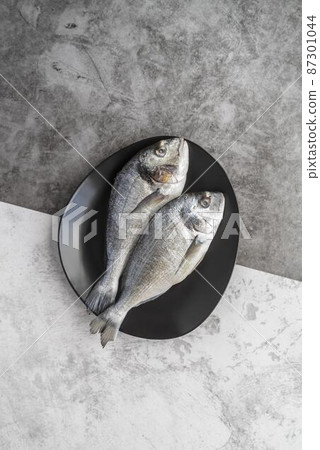 flat lay delicious seafood assortment 1 flat lay delicious seafood assortment 1 87301044