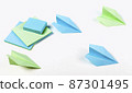 high angle paper planes arrangement 87301495