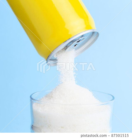 front view can pouring sugar glass front view can pouring sugar glass 87301515