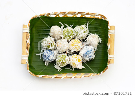 Thai dessert, Colorful coconut Balls Thai dessert, Colorful coconut Balls 87301751