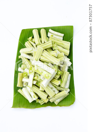 Moringa oleifera on banana leaf Moringa oleifera on banana leaf 87301757