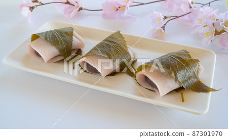 關東地區的櫻餅|春季小吃/圖像 87301970