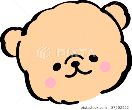 微笑棕色狗臉 微笑棕色狗臉 87302932