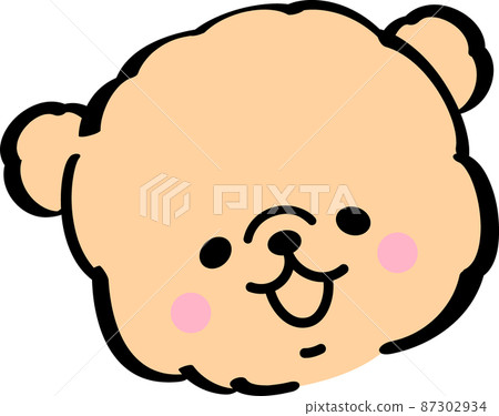 Smile brown dog face 87302934