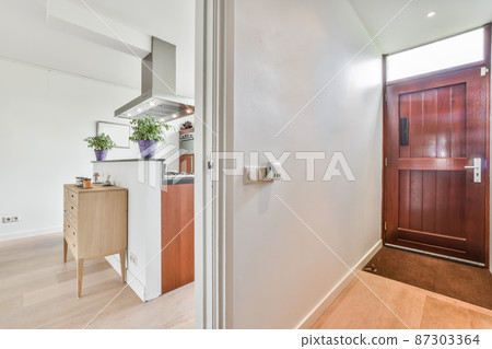 Bright interior design of a luxury house 87303364
