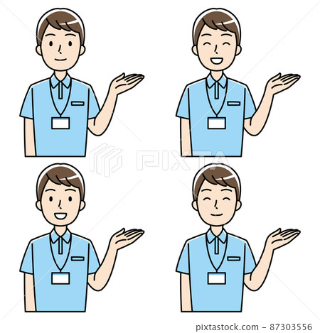 A young man in a polo shirt with a smile (left hand, color) A young man in a polo shirt with a smile (left hand, color) 87303556