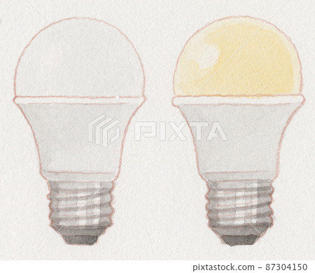 Watercolor: Light bulb Watercolor: Light bulb 87304150