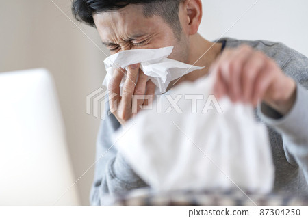 Men with hay fever Spicy hay fever image Men with hay fever Spicy hay fever image 87304250