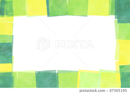 Background material_watercolor texture_green 87305195