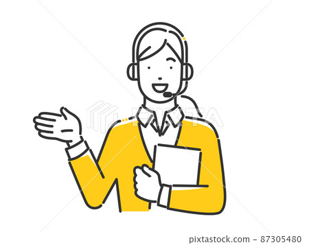 Customer support woman to guide Customer support woman to guide 87305480