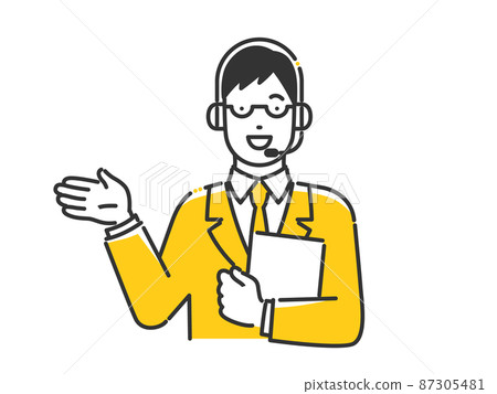 Customer support man to guide 87305481