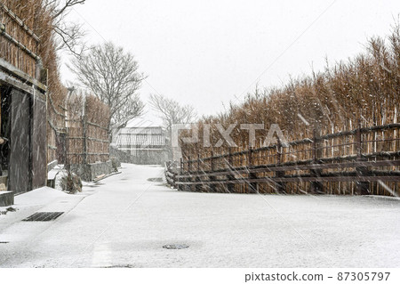 Scenery of Noto where it snows Scenery of Noto where it snows 87305797
