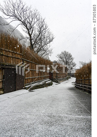 Scenery of Noto where it snows Scenery of Noto where it snows 87305803