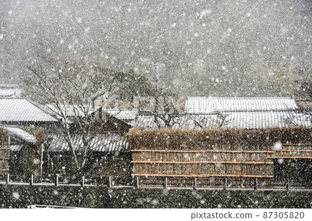 Scenery of Noto where it snows Scenery of Noto where it snows 87305820