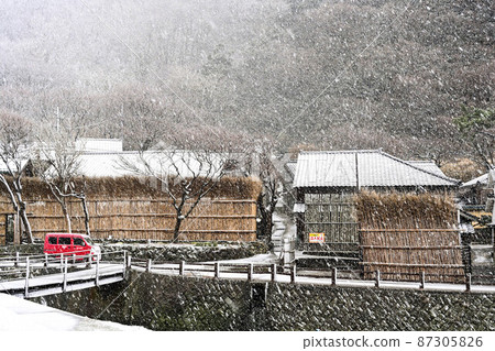 Scenery of Noto where it snows Scenery of Noto where it snows 87305826