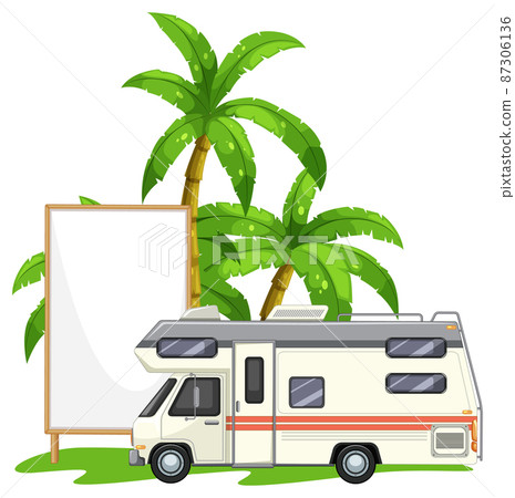 Blank board frame with travel theme 87306136