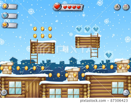 A game template snowing background 87306423