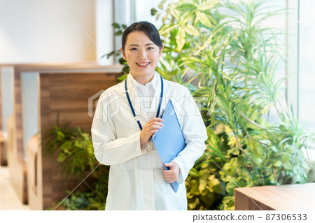 Medical worker in a white coat Photo cooperation: WEEK Shibadaimon (Sun Frontier Fudousan) Medical worker in a white coat Photo cooperation: WEEK Shibadaimon (Sun Frontier Fudousan) 87306533