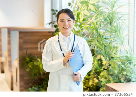 Medical worker in a white coat Photo cooperation: WEEK Shibadaimon (Sun Frontier Fudousan) 87306534