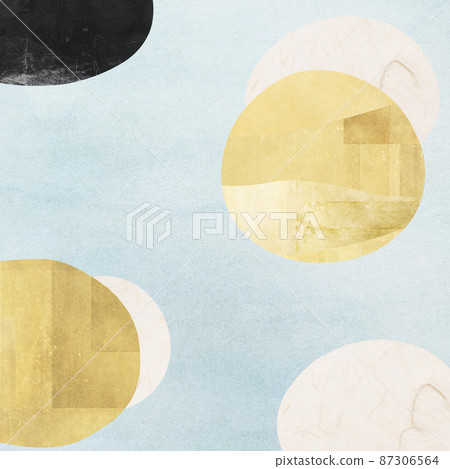 Japanese modern illustration image of a pond with stepping stones in a Japanese garden Japanese modern illustration image of a pond with stepping stones in a Japanese garden 87306564