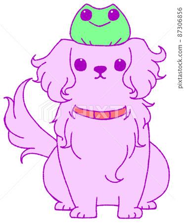 Dachshund with a frog on his head (purple) Dachshund with a frog on his head (purple) 87306856