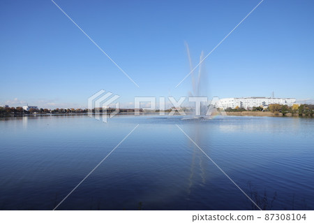 Scenery of Kukishobu Park Showa-numa in Kuki City, Saitama Prefecture 87308104
