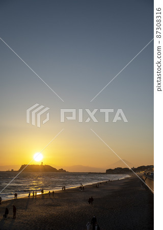 江之島 Enoshima Mt. Fuji Sunset Sunset Sky [神奈川縣江之島] 87308316