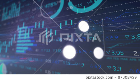 Image of digital interface circles data loading and statistics and data processing Image of digital interface circles data loading and statistics and data processing 87308459