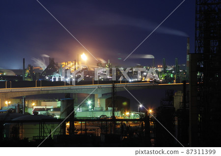工廠夜景 87311399