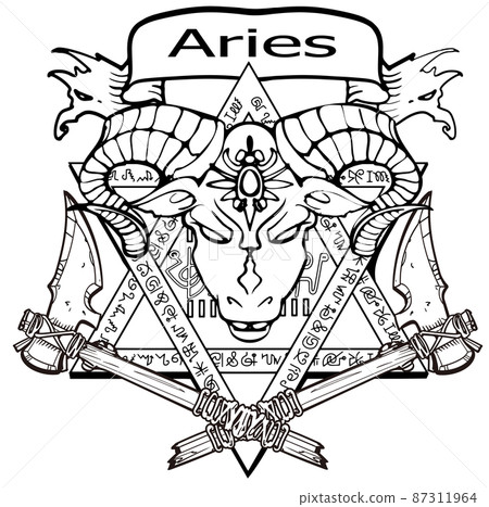 Aries-Spooky and suspicious magic circle 87311964