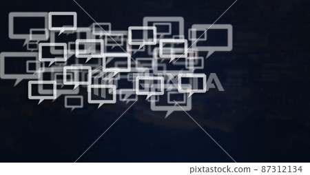 Digital generated image of multiple message... - Stock Illustration ...