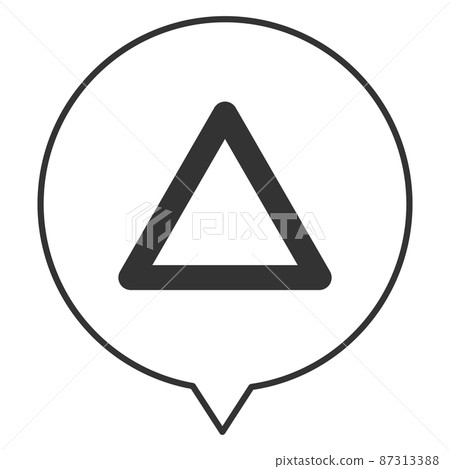 Triangular balloon icon material that can be used for answering quizzes and questionnaires Triangular balloon icon material that can be used for answering quizzes and questionnaires 87313388