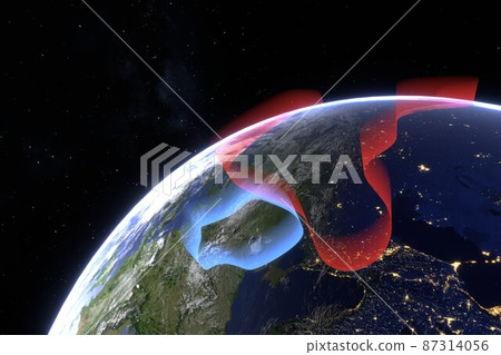 3D rendering of the Earth marked Russia and Ukraine 3D rendering of the Earth marked Russia and Ukraine 87314056