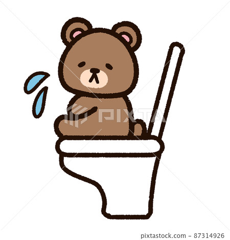 坐在馬桶上的熊角色 坐在馬桶上的熊角色 87314926