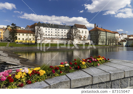 Historical Pisek old town, Southern Bohemia, Czech Republic 87315047