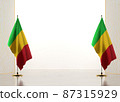 Horizontal frame and border with Mali flag 87315929