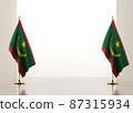 Horizontal frame and border with Mauritania flag 87315934