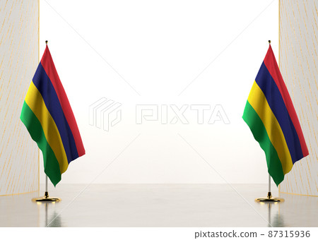 Horizontal frame and border with Mauritius flag Horizontal frame and border with Mauritius flag 87315936