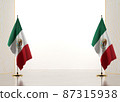 Horizontal frame and border with Mexico flag 87315938