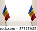 Horizontal frame and border with Moldova flag 87315985