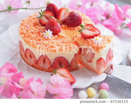 Spring Sweets Strawberry Cake Frezier Spring Sweets Strawberry Cake Frezier 87316133