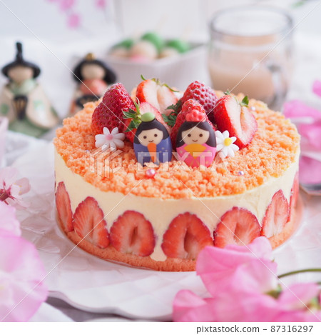 Hinamatsuri cake Strawberry cake Fresie 87316297