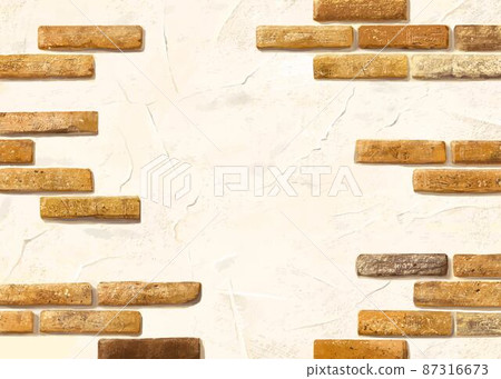 Fashionable wallpaper background material for antique brick and mortar-finished walls 87316673