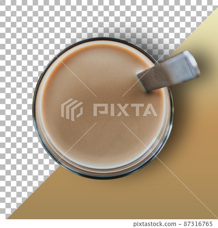 A Cup of latte isolated on transparent background. A Cup of latte isolated on transparent background. 87316765