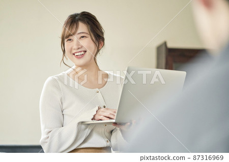 遠程辦公女性 遠程辦公女性 87316969