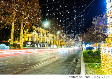 Christmas and New Year illumination in Tbilisi, Georgia 87317126