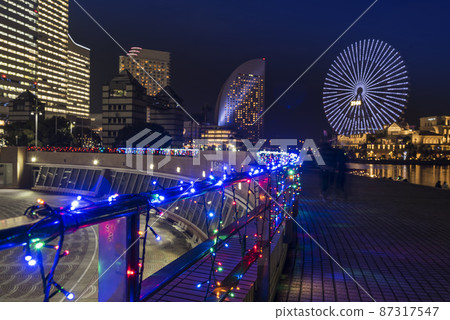 橫濱摩天輪港未來夜景燈飾 87317547