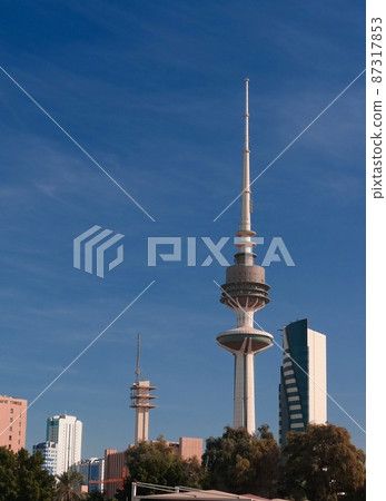 Exterior view to Kuwait Telecommunications Tower aka Liberation Tower, Kuwait Exterior view to Kuwait Telecommunications Tower aka Liberation Tower, Kuwait 87317853